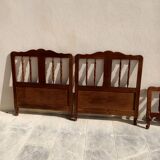 Pair of Provencal wooden bed year 40 from Dervieux