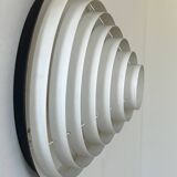 Vintage Falkenbergs wall lamp, black and white metal, Sweden 1960s