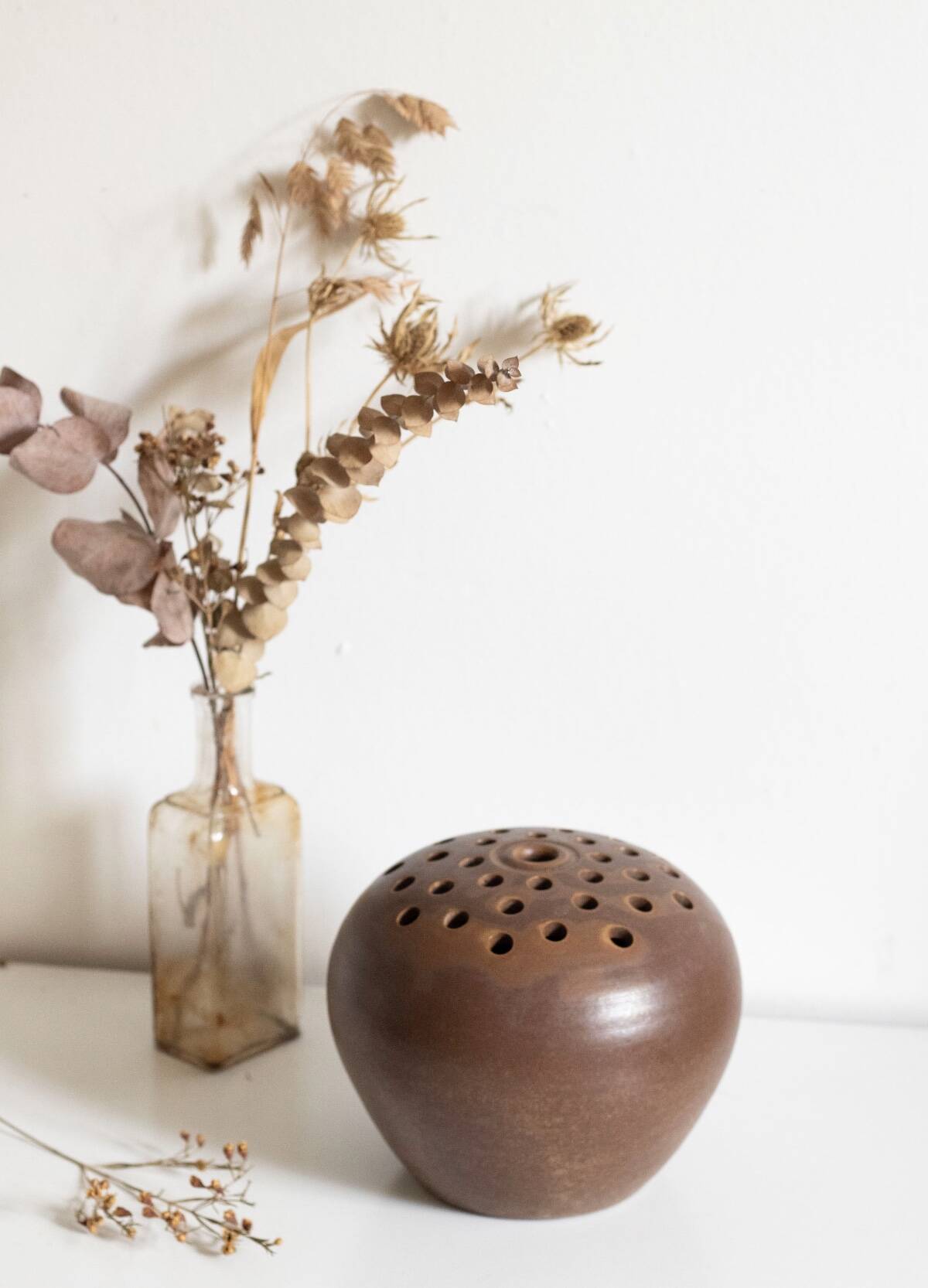 Large vintage signed flower pick