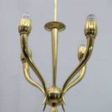 Art Deco Italian Brass Chandelier, 1940s