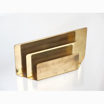 Mail Holder in Golden Brass circa 1970