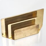 Mail Holder in Golden Brass circa 1970