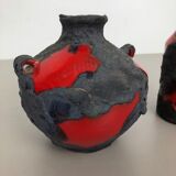 Set of 2 original ceramic studio pottery vase by Marei Ceramics, Germany, 1970