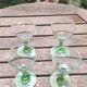 Carafe and its 4 shot glasses, urane uralin