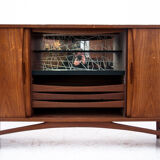 Teak highboard chest of drawers, Denmark, 1960s
