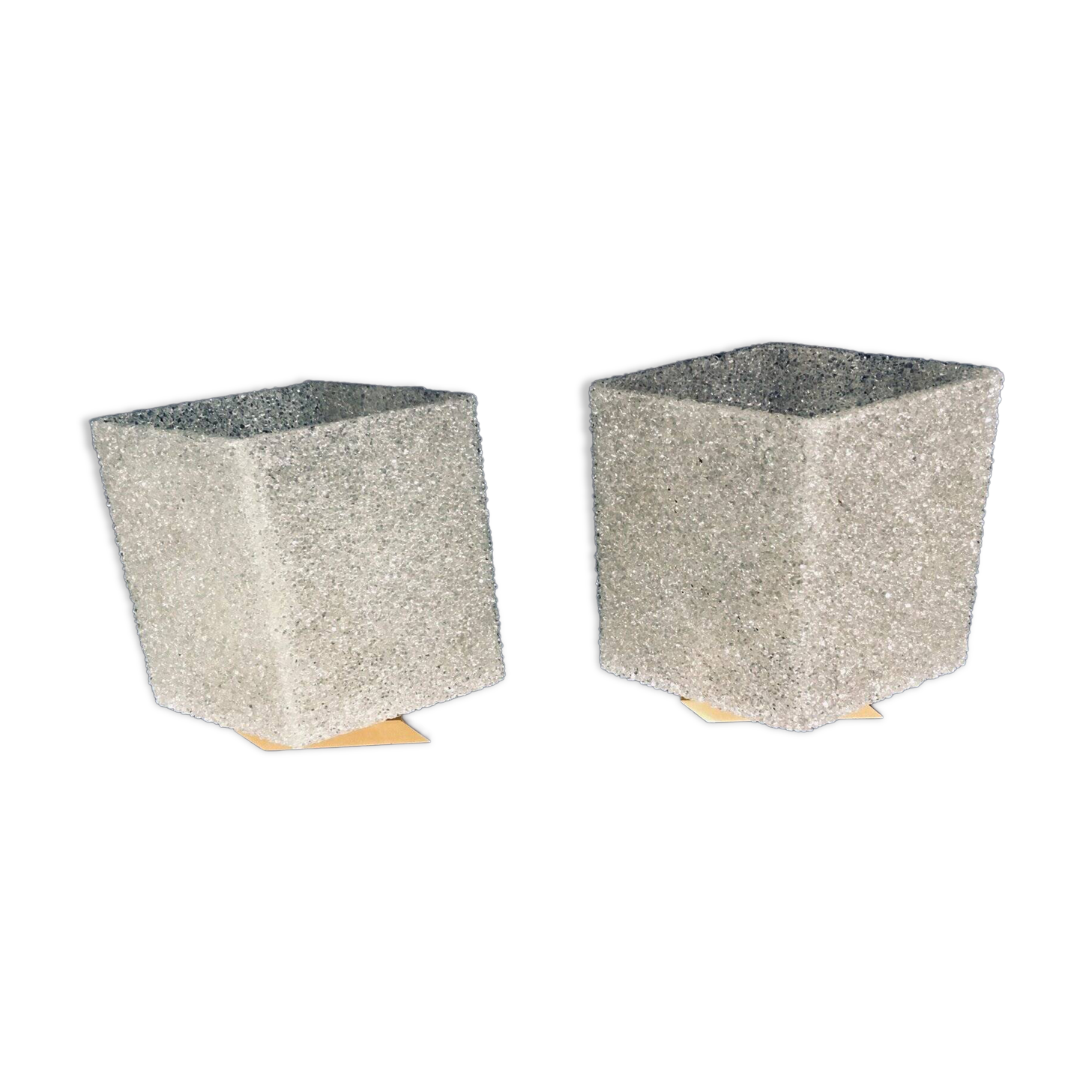 French flush-mounted wall lamp set, 1960s, set of 2