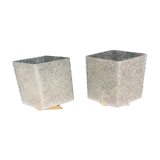 French flush-mounted wall lamp set, 1960s, set of 2