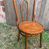 Chaise ancienne bistrot Khon n°18 bois + assise thermoformée vintage