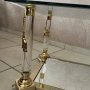 Hollywood Regency Glass Coffee Table