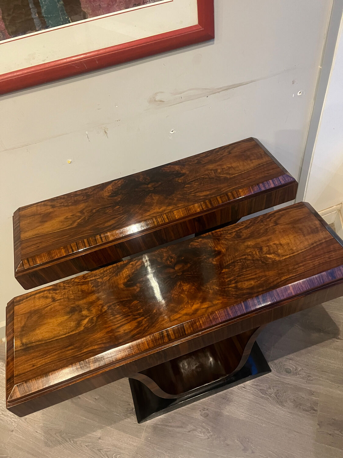 Art Deco pair of consoles
