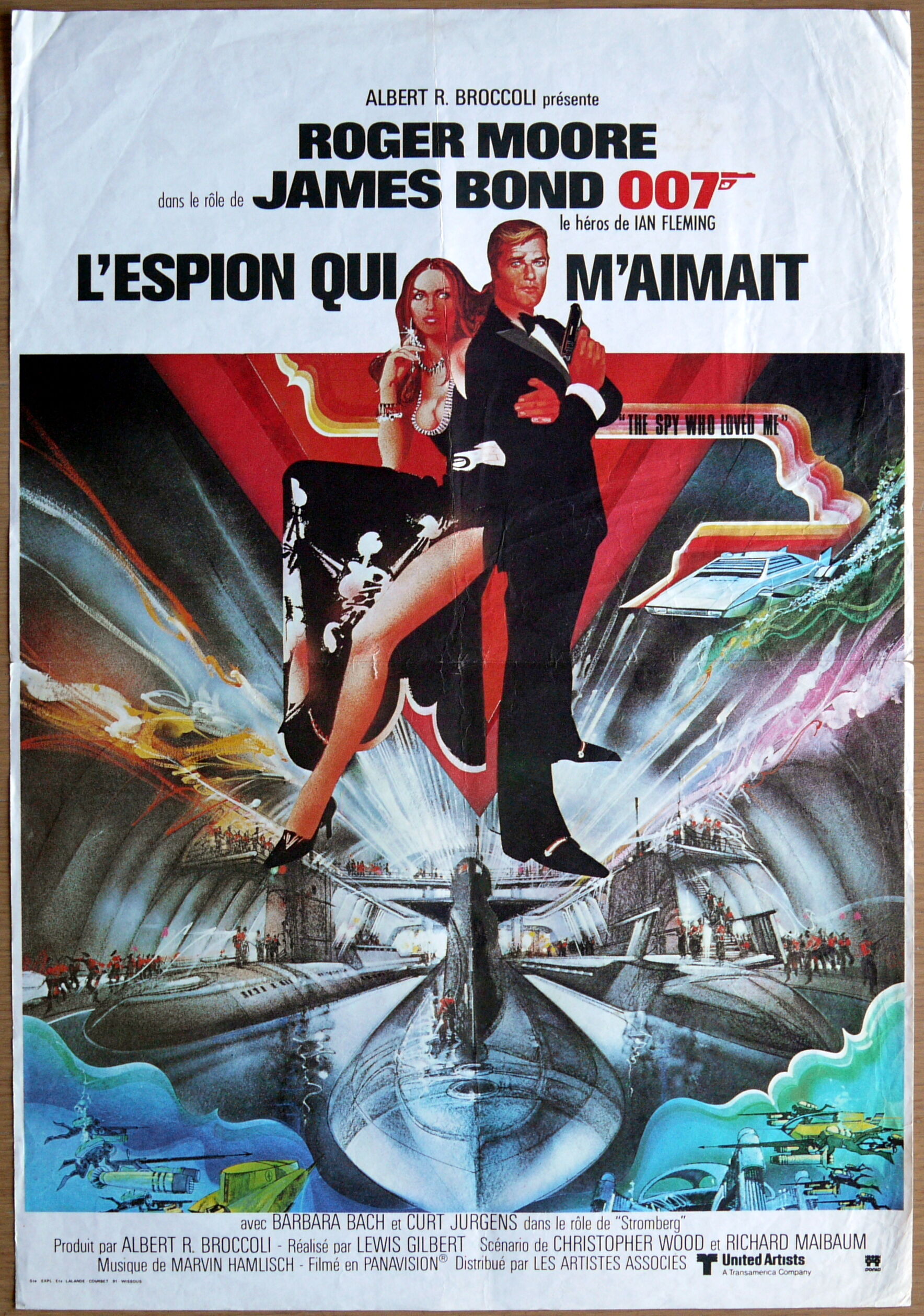 Original movie poster "The Spy Who Loved Me" Roger Moore - James Bond 007