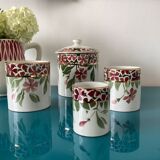 Flowered ceramic pots