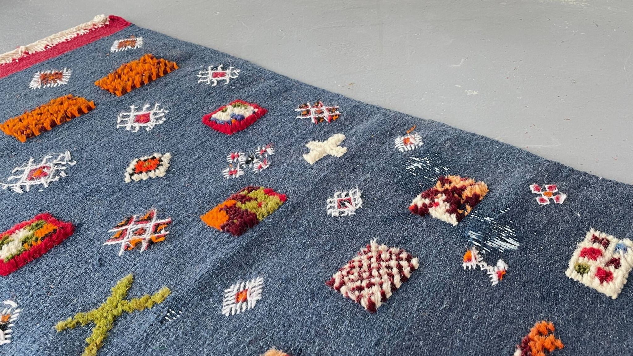 Berber Kilim Hallway Rug VINTAGE Velvet Patterns