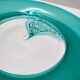 Postmodern Teal and Transparent Murano Glass Plate by La Murrina, Italy