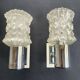 Pair of vintage Italian chrome wall lights by Targetti 1970