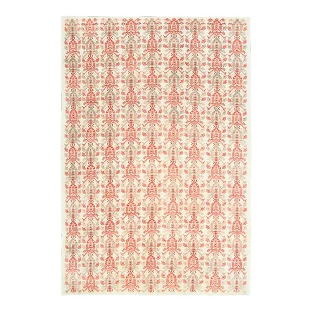 1970s Vintage Turkish Hand-Knotted Wool Cotton Red Area Rug 197x290