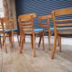 6 vintage bistro chairs