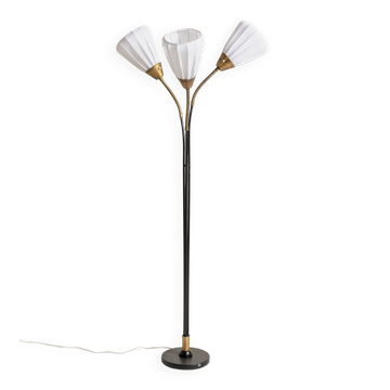 Swedish three-light floor lamp, 1950s