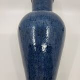 Accolay vase in enamelled stoneware Bleu France Circa 1970
