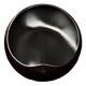 Side stool "ball" 1970s/80s in black lacquered resin
