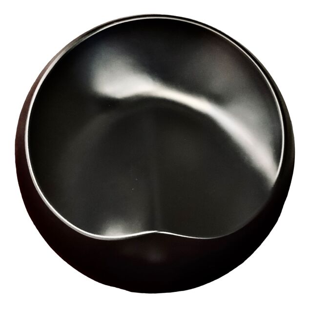 Side stool "ball" 1970s/80s in black lacquered resin
