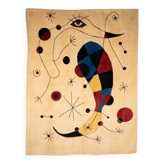 Tapisserie, inspiré par Joan Miro. Travail contemporain