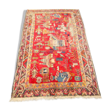 Hamadan vintage Oriental carpet 198 x 130 cm