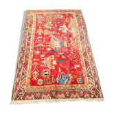Hamadan vintage Oriental carpet 198 x 130 cm