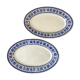 Duo of oval flat terre de fer u&c sarreguemines model "syrah" late nineteenth