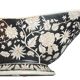 Set of three ceramic bowls with floral decoration G&C Denmark 20th century