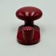 Vintage Modernist Wall Hooks in Burgundy Red by Carlo Bartoli, 1970s Con&Co