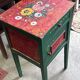 Bedside table – Vintage – Furniture – Painted floral decor