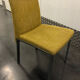 Chaise de bureau moutarde métal chromé Italie vers 1970