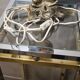 Art deco lamp 1920 to 30 metal patina gold 28x15