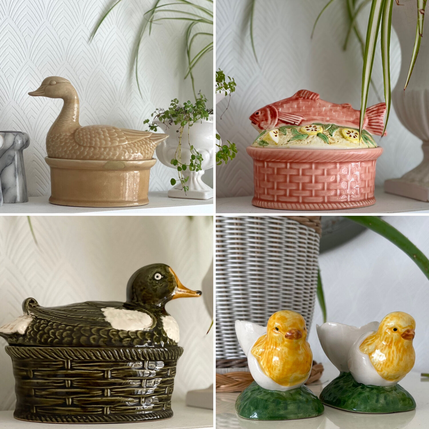 Terrine dish in slip