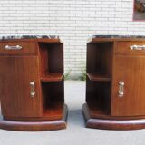 Pair of art deco bedside tables of the 30s