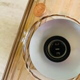 Set of 3 vintage wall lamps in smoked plexiglass, circa 1970's