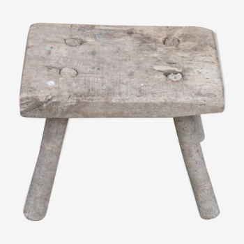 Rustic solid wood stool