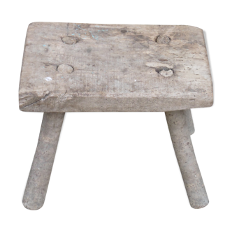 Rustic solid wood stool