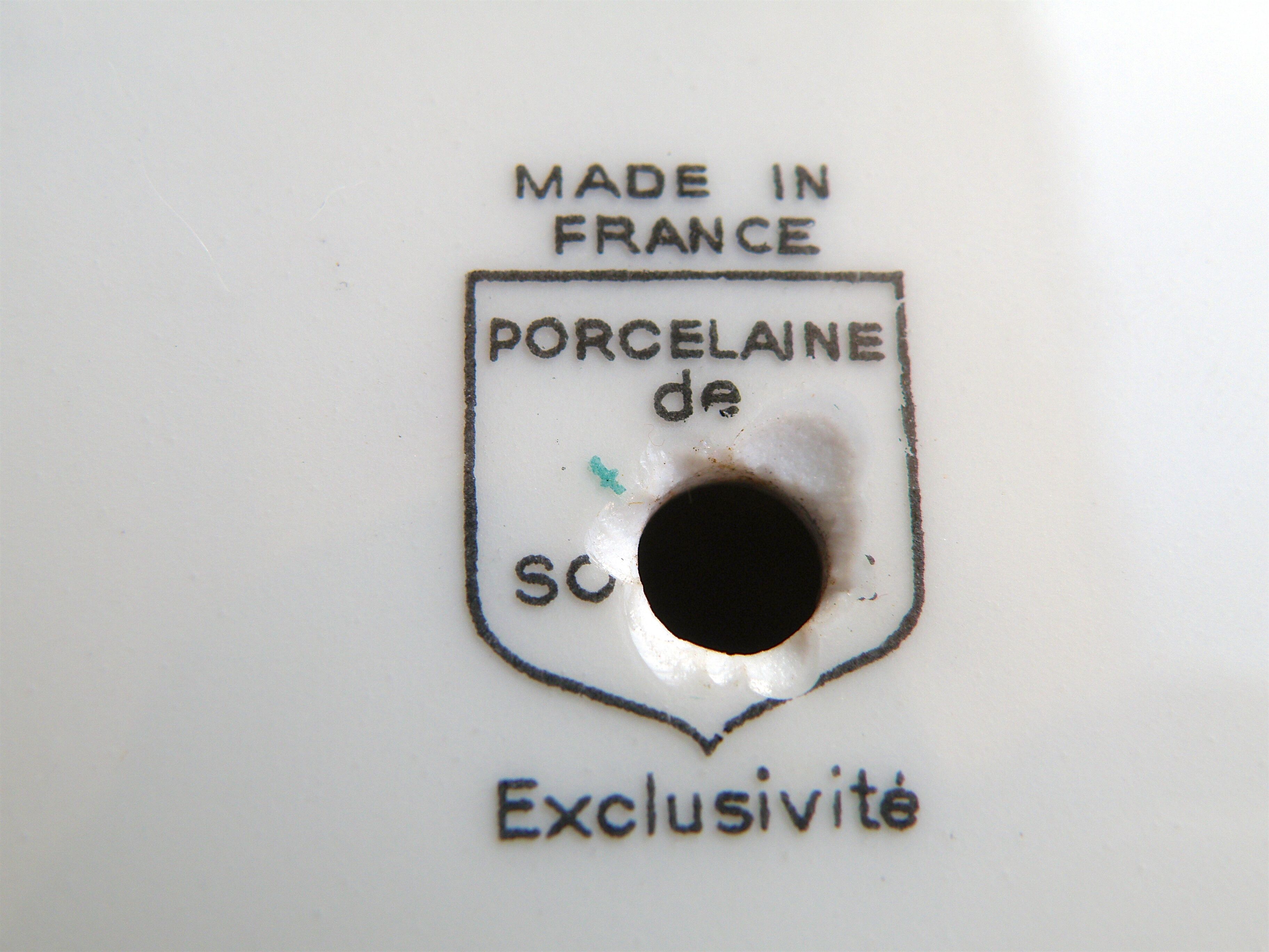 Display servant for cakes, aperitif, fruit, porcelain