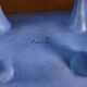 Long blue ceramic signed Atelier Mornac 1950s