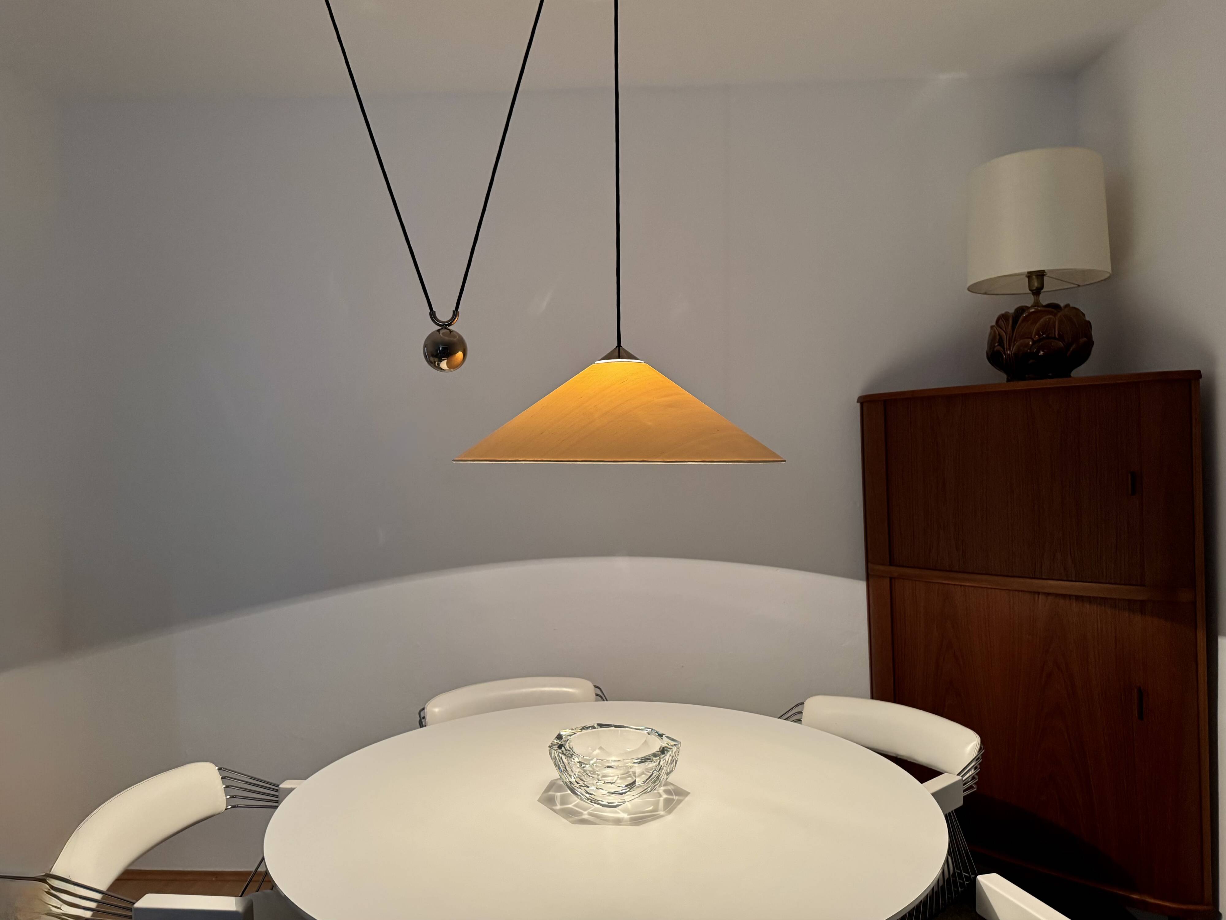 Large Adjustable Pendant Lamp with Counterweight by Florian Schulz
