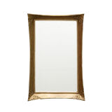 Scalloped and bevelled rectangle mirror