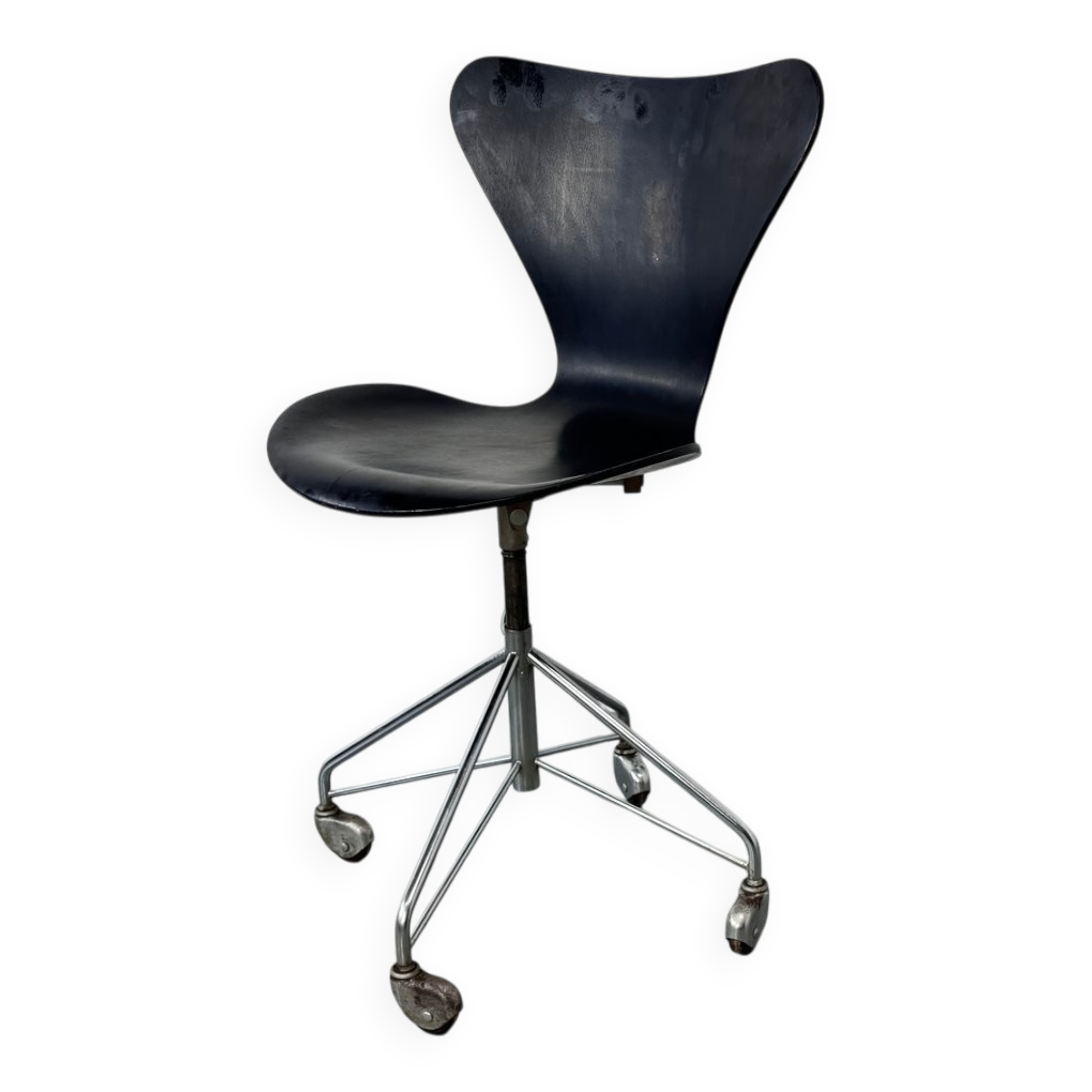 Vintage early 3117 swivel desk chair by Arne Jacobsen for Fritz Hansen, 1955