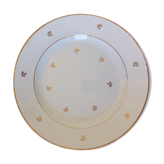 Plat de service rond vintage en porcelaine Badonviller