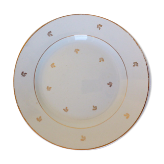 Vintage round serving dish in Badonviller porcelain