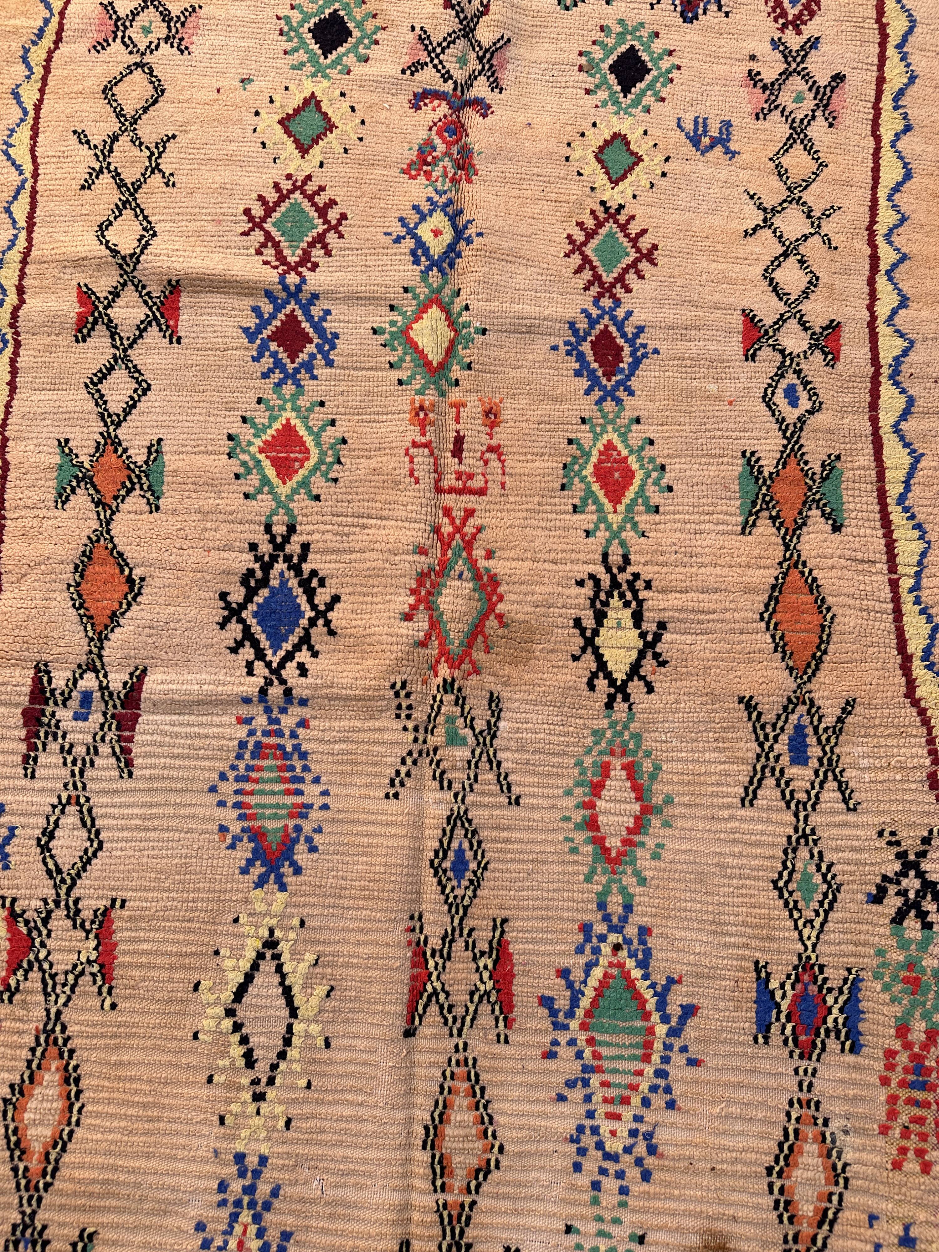 Tapis Marocain Boujad coloré