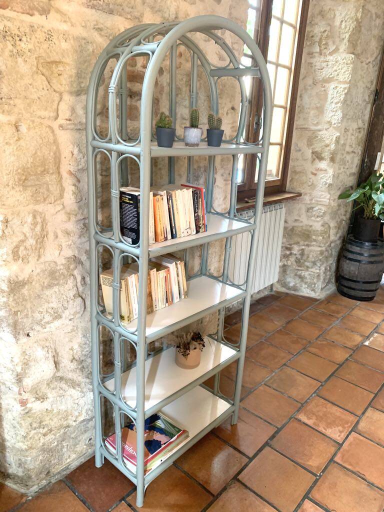 Étagères en rotin, 5 tablettes