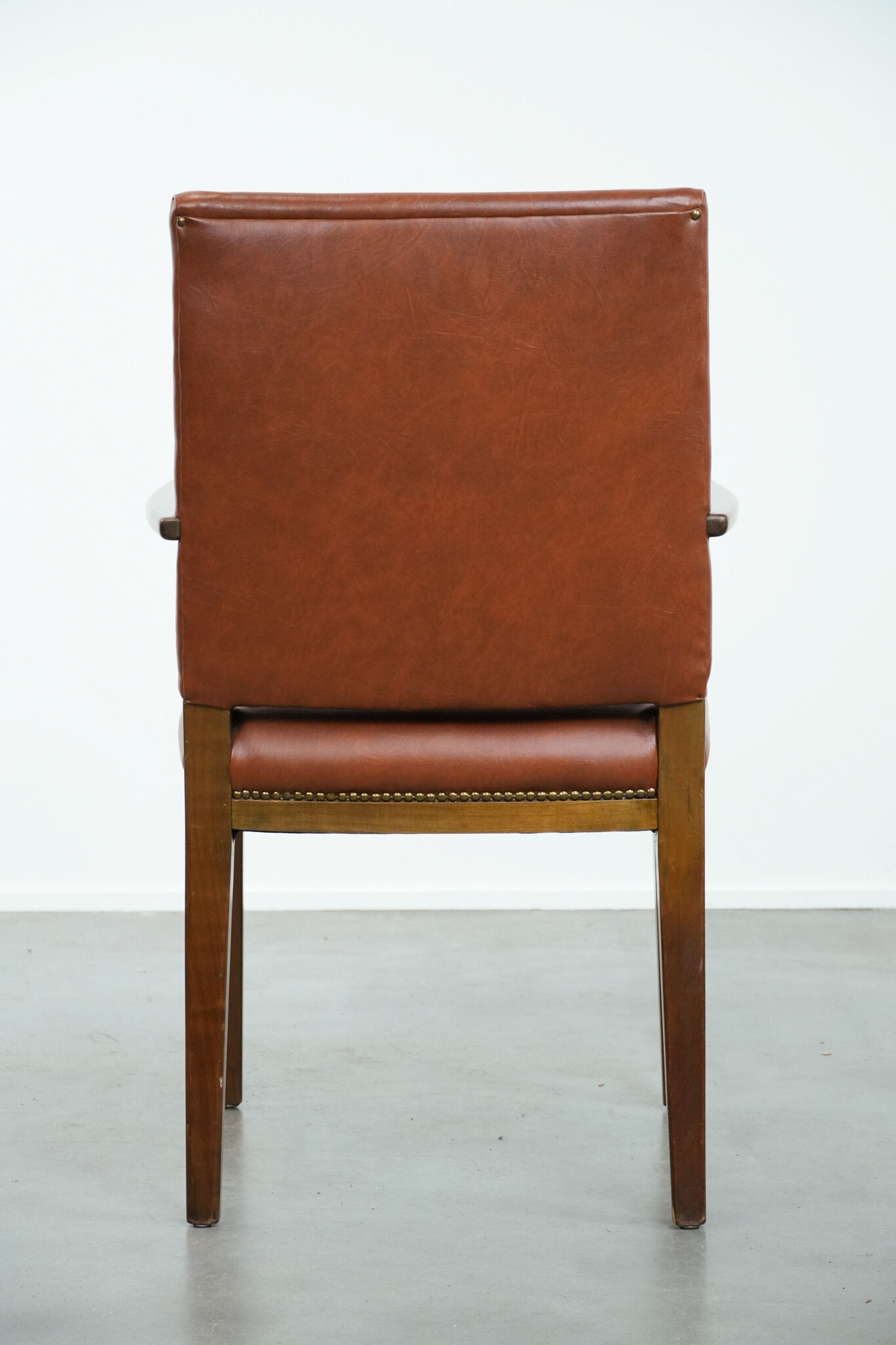 Vintage Scandinavian wooden and cowhide side/desk/chair from the 60s/70s