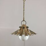 Vintage Wrought Iron Intricate Pendant Lamp, 1930s